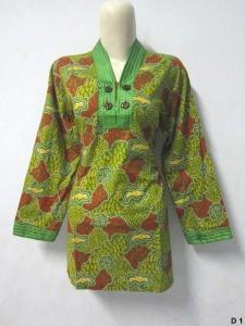 Blouse batik argreen D1