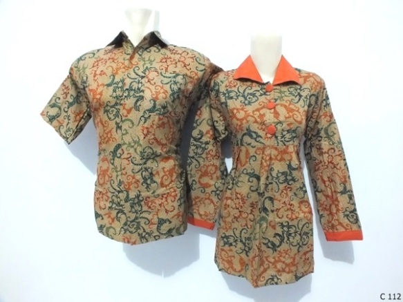 sarimbit blouse batik argreen C112
