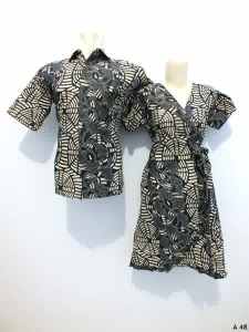 Sarimbit dress batik argreen A48