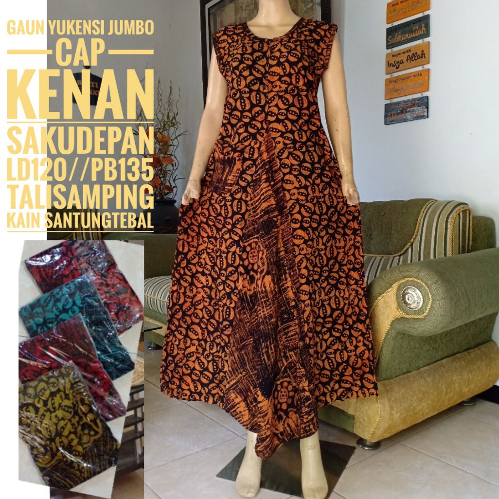 Gaun yukensi  jumbo kenan Pusat grosir  baju  batik  modern 